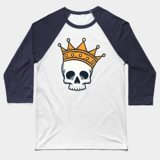 King Skull with Crown Baseball T-Shirt